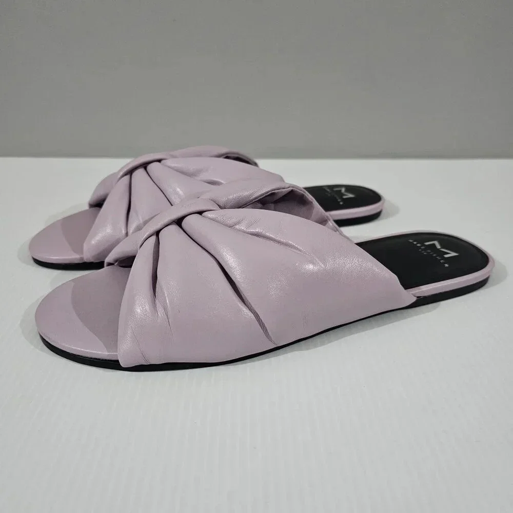 Marc Fisher LTD Olita Slide Sandal Womens 8.5 Lilac Padded Knot Slip On NEW